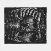 X-Ray Skelett Korpus mit Fledermaus Fleece Deken (Voorkant (Horizontaal))