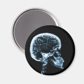 X-RAY SKULL BRAIN - BLAUW MAGNEET (Voorkant / Achterkant)