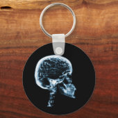X-RAY SKULL BRAIN - BLAUW SLEUTELHANGER (Voorkant)