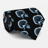 X-RAY SKULL BRAIN - BLAUW STROPDAS (Opgerold)