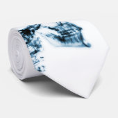 X-RAY SKULL BRAIN - BLAUW STROPDAS (Opgerold)