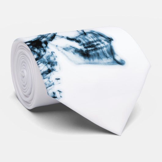 X-RAY SKULL BRAIN - BLAUW STROPDAS (Opgerold)