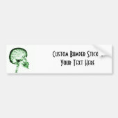 X-RAY SKULL BRAIN - GROEN BUMPERSTICKER (Voorkant)