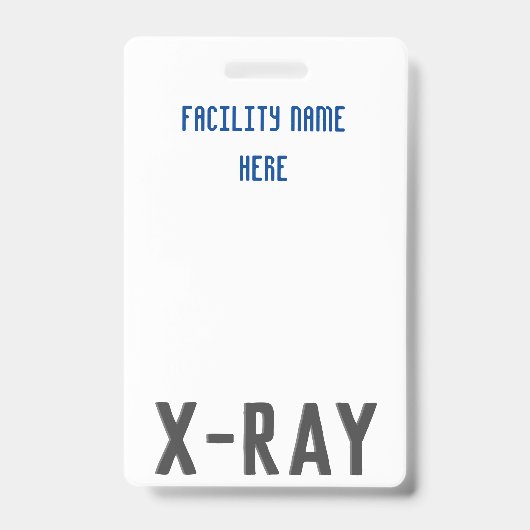 X-Ray Tech Badge Hanger (Voorzijde)