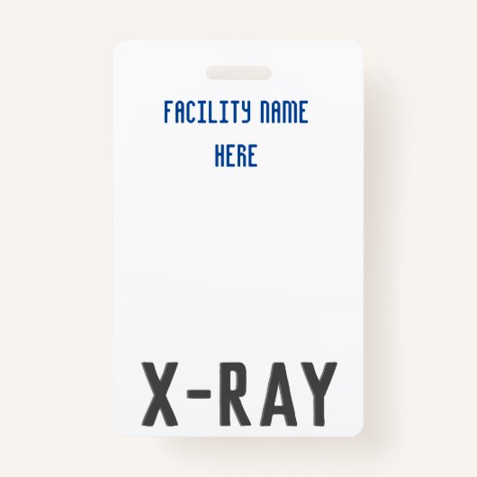 X-Ray Tech Badge Hanger (Voorkant)