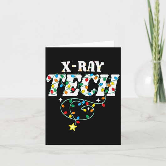 X-ray Tech Christmas Radiologic Technologist Techs Kaart (Voorkant)