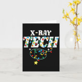 X-ray Tech Christmas Radiologic Technologist Techs Kaart (Gele Bloem)