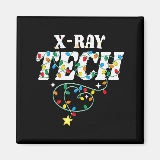 X-ray Tech Christmas Radiologic Technologist Techs Magneet (Voorkant)