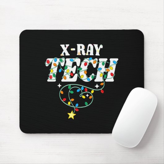 X-ray Tech Christmas Radiologic Technologist Techs Muismat (Met muis)