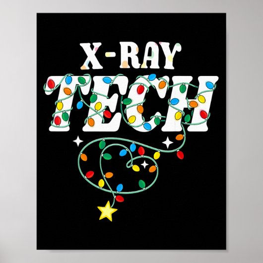 X-ray Tech Christmas Radiologic Technologist Techs Poster (Voorkant)