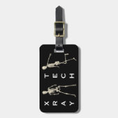 X-Ray Tech en drie vun skeletten Bagagelabel (Voorkant verticaal)