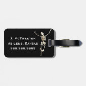 X-Ray Tech en drie vun skeletten Bagagelabel (Achterkant horizontaal)