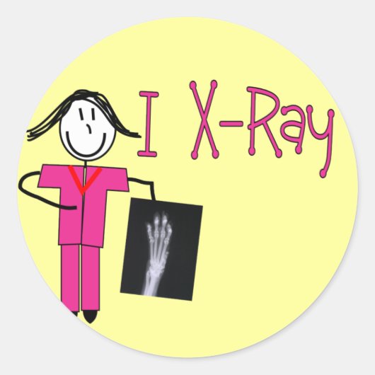 X-Ray Tech Gifts Ronde Sticker (Voorkant)