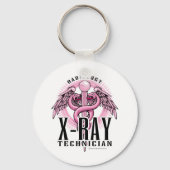 X-Ray Tech Pink Caduceus Sleutelhanger (Voorkant)