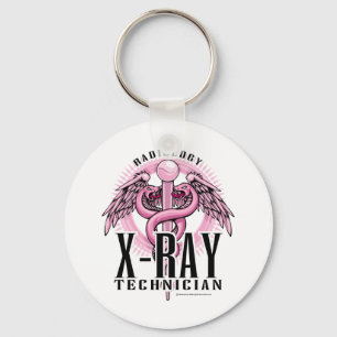 X-Ray Tech Pink Caduceus Sleutelhanger