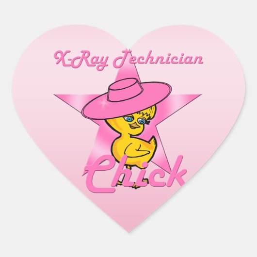 X-Ray Technician Chick #8 Hart Sticker (Voorkant)