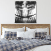 X-Ray Teeth Mouth Smile Black en White Canvas Afdruk (Insitu (Slaapkamer))