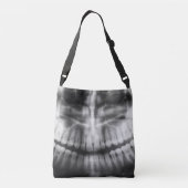 X-Ray Teeth Mouth Smile Black en White Crossbody Tas (Achterkant)