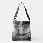 X-Ray Teeth Mouth Smile Black en White Crossbody Tas (Voorkant)