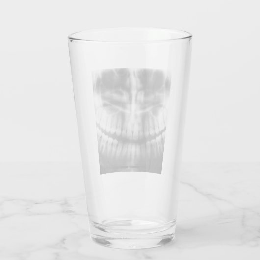X-Ray Teeth Mouth Smile Black en White Glas (Achterkant)
