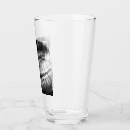 X-Ray Teeth Mouth Smile Black en White Glas (Links)