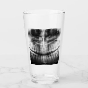 X-Ray Teeth Mouth Smile Black en White Glas