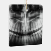 X-Ray Teeth Mouth Smile Black en White Keramisch Ornament (Rechts)