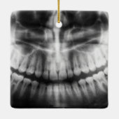 X-Ray Teeth Mouth Smile Black en White Keramisch Ornament (Achterkant)