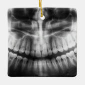 X-Ray Teeth Mouth Smile Black en White Keramisch Ornament (Voorkant)