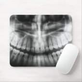 X-Ray Teeth Mouth Smile Black en White Muismat (Met muis)