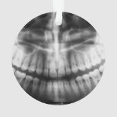 X-Ray Teeth Mouth Smile Black en White Ornament (achterkant)