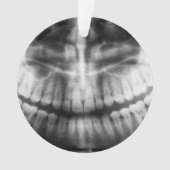 X-Ray Teeth Mouth Smile Black en White Ornament (voorkant)