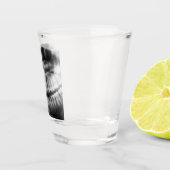 X-Ray Teeth Mouth Smile Black en White Shot Glas (Rechts)