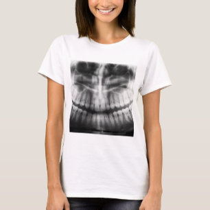 X-Ray Teeth Mouth Smile Black en White T-shirt