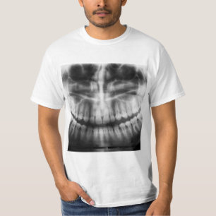 X-Ray Teeth Mouth Smile Black en White T-shirt