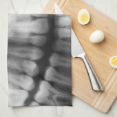 X-Ray Teeth Mouth Smile Black en White Theedoek (Quarter Fold)