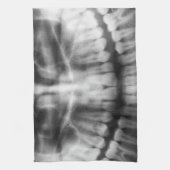 X-Ray Teeth Mouth Smile Black en White Theedoek (Verticaal)