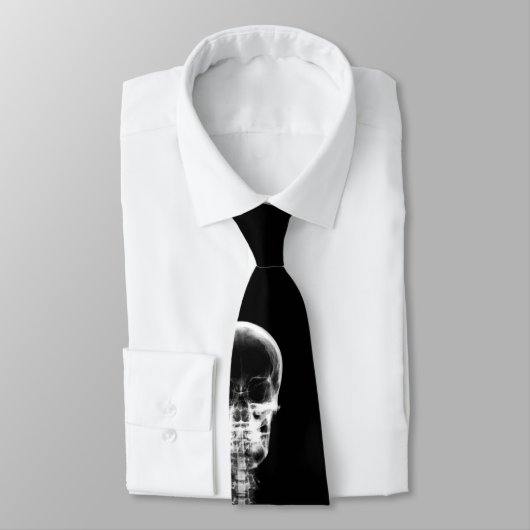 X-Ray Vision B&W Single Skeleton Stropdas (Gebonden)