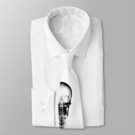 X-Ray Vision B&W Single Skeleton Stropdas (Gebonden)