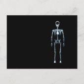 X-Ray Vision Blue Single Skeleton Briefkaart (Voorkant)