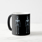 X-Ray Vision Blue Single Skeleton Magische Mok (Voorkant links)