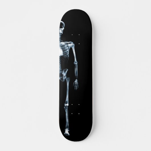 X-Ray Vision Blue Single Skeleton Skateboard (Voorkant)