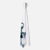 X-Ray Vision Blue Single Skeleton Stropdas (Voorkant)
