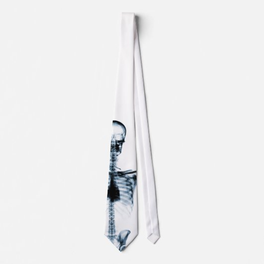 X-Ray Vision Blue Single Skeleton Stropdas (Voorkant)