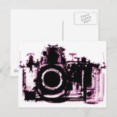 X-RAY VISION CAMERA BLACK PINK BRIEFKAART (Voorkant / Achterkant)