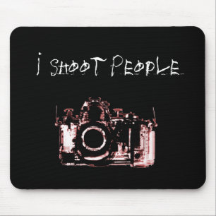 X-RAY VISION CAMERA BLACK RED - I Shoot People Muismat