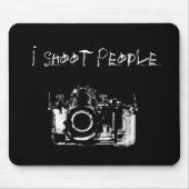 X-RAY VISION CAMERA BLACK WHITE - I Shoot mensen Muismat (Voorkant)