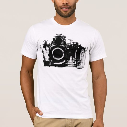 X-RAY VISION CAMERA BLACK & WHITE T-SHIRT (Voorkant)
