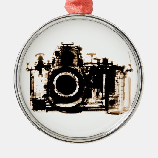 X-RAY VISION CAMERA - SEPIA METALEN ORNAMENT (Voorkant)