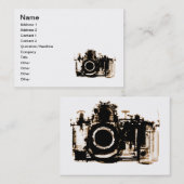 X-RAY VISION CAMERA - SEPIA VISITEKAARTJE (Voorkant / Achterkant)